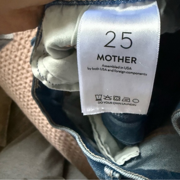 Mother The Insider Ankle Fray Jeans Eager Beaver 25 High Rise Crop - Picture 6 of 11